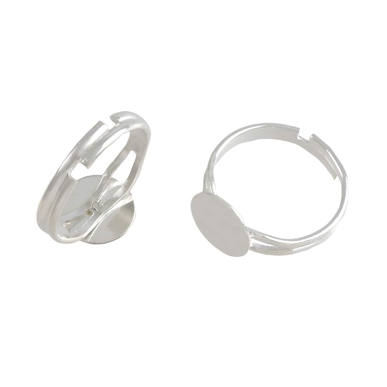 Flans argentés pour bague de Bead Landing, 3 unités